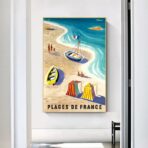 poster vintage da spiaggia