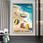 poster vintage da spiaggia