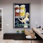 poster pubblicitario vintage di alcolici