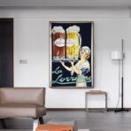 poster pubblicitario vintage di alcolici