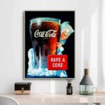 poster pubblicitario vintage della coca cola