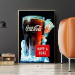 poster pubblicitario vintage della coca cola