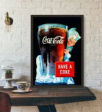 poster pubblicitario vintage della coca cola