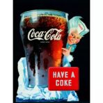 poster pubblicitario vintage della coca cola