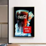poster pubblicitario vintage della coca cola