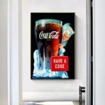 poster pubblicitario vintage della coca cola