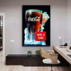 poster pubblicitario vintage della coca cola