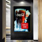 poster pubblicitario vintage della coca cola