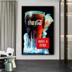 poster pubblicitario vintage della coca cola