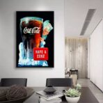 poster pubblicitario vintage della coca cola