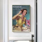 manifesto pubblicitario vintage donna