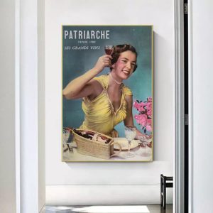 manifesto pubblicitario vintage donna