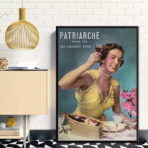 manifesto pubblicitario vintage donna