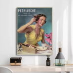 manifesto pubblicitario vintage donna