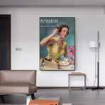 manifesto pubblicitario vintage donna