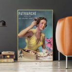 manifesto pubblicitario vintage donna