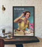 manifesto pubblicitario vintage donna