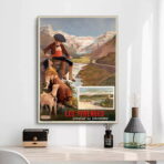 poster vintage dei pirenei 1