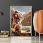 poster vintage dei pirenei 1