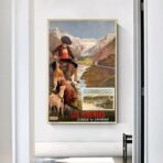 poster vintage dei pirenei 1