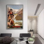 poster vintage dei pirenei 1