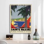 poster retro saint maxime