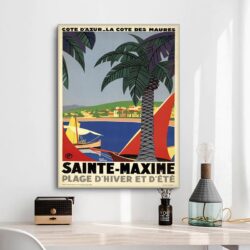 poster retro saint maxime