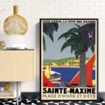 poster retro saint maxime