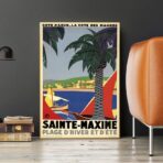 poster retro saint maxime