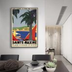 poster retro saint maxime