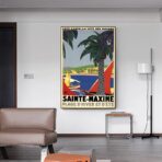 poster retro saint maxime