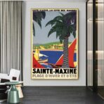 poster retro saint maxime