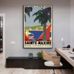 poster retro saint maxime