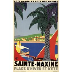 poster retro saint maxime