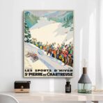 poster vintage br sport invernali saint pierre de chartreuse
