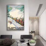 poster vintage br sport invernali saint pierre de chartreuse