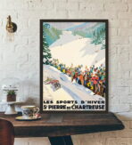 poster vintage br sport invernali saint pierre de chartreuse