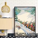 poster vintage br sport invernali saint pierre de chartreuse