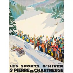 poster vintage br sport invernali saint pierre de chartreuse