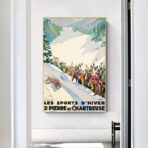 poster vintage br sport invernali saint pierre de chartreuse