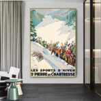 poster vintage br sport invernali saint pierre de chartreuse