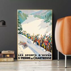 poster vintage br sport invernali saint pierre de chartreuse