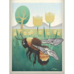poster vintage con api