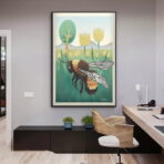 poster vintage con api