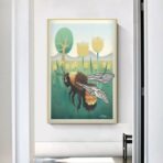 poster vintage con api
