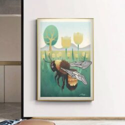 poster vintage con api