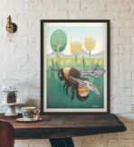 poster vintage con api