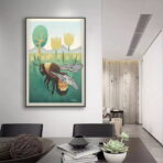 poster vintage con api