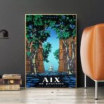 poster vintage aix en provence