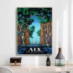poster vintage aix en provence